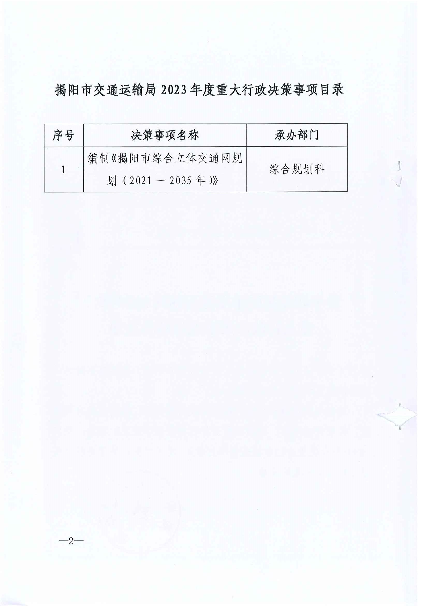 關(guān)于印發(fā)揭陽市交通運輸局2023年度重大行政決策事項目錄的通知_頁面_2.jpg